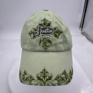 Justin Boots Women’s Green Strapback Baseball Cap Hat M&F Western  Products